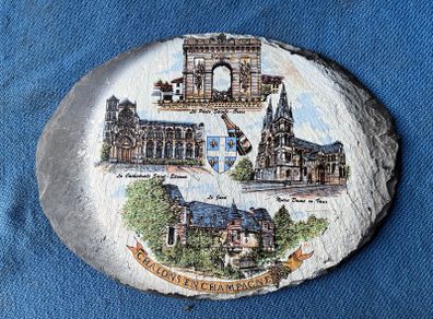 Chalons en Champagne slate plaque