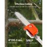 Gas Pole Saw, 25CC 2 Stroke Gas Powered Pole Saws with 20.3 cm Cutting Bar, Cordless Tree Trimmer with 650ml Fuel Tank, 2 to 2.74 m Extendable Image 5