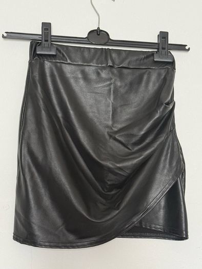 Sexy Faux Leather mini skirt; S size; UK manufactured