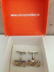 Sterling Silver Corona Cufflink  925