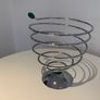 Chrome Spiral Fruit Bowl Image 2