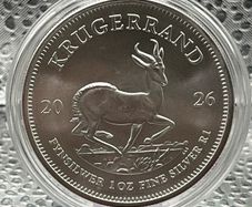 1oz Fine 999 Silver Bullion Krugerrand 2026 Coin.