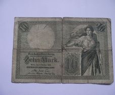 Germany. Reichskassenschein 10 Mark (6.10.1906)