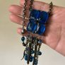 Vintage blue glass necklace Image 4