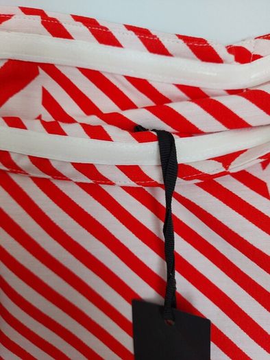 M&S Autograph red and white strapless dress