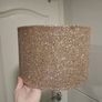 Boucle Peach Pink Sparkle Lamp Shade Image 2