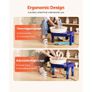 35 cm Ceramic Wheel Forming Machine, 60-300 RPM Speed Adjustable Foot Pedal, Adjustable Lift Leg, Detachable Basin, Complete Tool Accessory Kit for Work Art Craft DIY, Blue Image 2