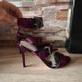 Karen Millen Stunning Purple Satin Strappy Sandals Heels Image 7