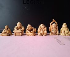 Set of 6 Japanese Style Netsuke Okimono