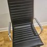 Eames Style Ribbed High Back Office Chair Black/Chrome Image 2