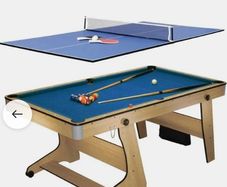 Folding pool and table tennis table
