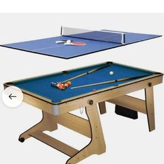Folding pool and table tennis table