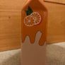 Vintage Ceramic Orange Juice Carton Shaped Vase Image 2