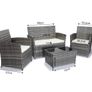 Lakeside 4 Seater Garden Furniture Set Outdoor Sofa & Armchairs with Table Patio Terrace Ireland Image 5