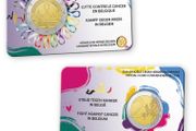 Belgium 2 Euro Commemorative Coin 2024 - Fight against Cancer. Coincard. BU