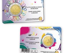 Belgium 2 Euro Commemorative Coin 2024 - Fight against Cancer. Coincard. BU