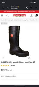 steel toe wellies