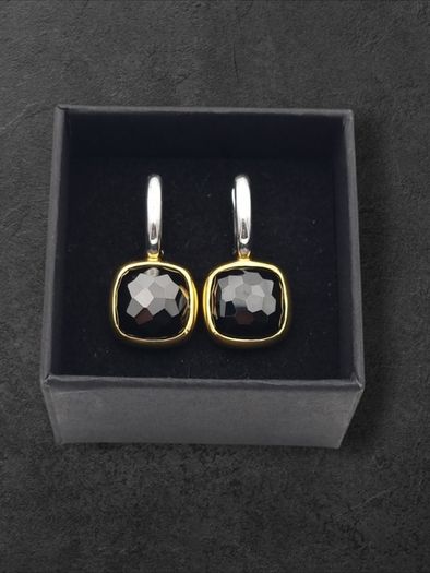 Y2k Italian Designer Sterling Silver Ti Sento Milano Faceted Crystal Earrings