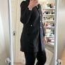 Zara Manteco Wool Mix Black Coat Medium Image 8