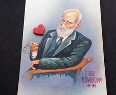 Ireland : Irish Writers Note Card , George Bernard Shaw , ( 1856 - 1950 ) - A John Hinde Publication