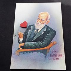 Ireland : Irish Writers Note Card , George Bernard Shaw , ( 1856 - 1950 ) - A John Hinde Publication