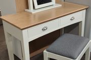 Oak Vanity Dresser Set -  Table, Mirror and Stool New
