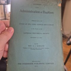 Address on the Administration of Baptism, authored by the