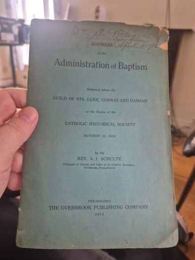 Address on the Administration of Baptism, authored by the