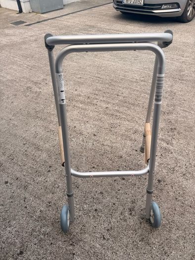 Lightweight Folding Walking Frame with Wheels Height Adjustable