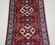 Vintage Handknotted Yalameh Pure Wool Rug