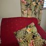Velvet jungle curtains 66 x 72 with matching cushions. Image 2