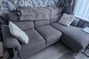 Grey sofa with chaise
