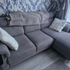Grey sofa with chaise