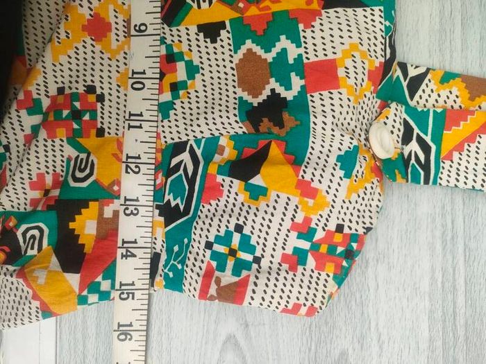 Vintage Pinafore summer dress abstract pattern Made in Ireland size Small Postage included
