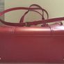 Kate Spade Small Elodie Arbour Hill Leather Satchel Bag in Red (exterior) and pink (interior) Image 6