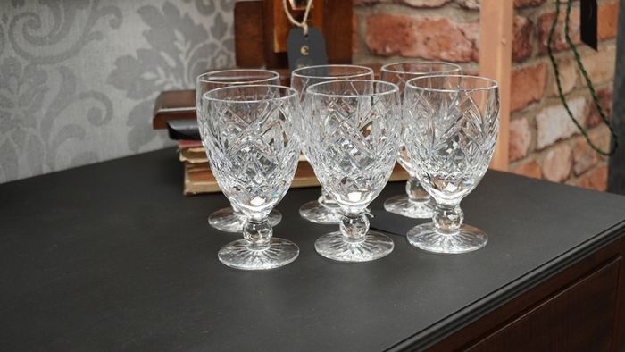Tyrone Crystal Heavy Wine Glasses - Set of 6