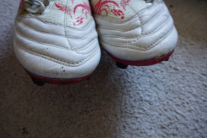 Football Boots Adidas Predator X White/Red Beckham (2009) Size 7.5UK FG