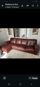 Leather L- couch