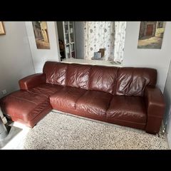 Leather L- couch