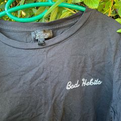 Topshop T-shirt size UK4, EU32 - long (bad habits)