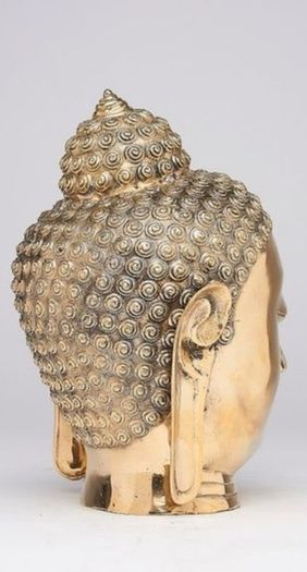 Buddha Head (25cm) - Polished Bronze
