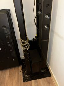 Tv , surround system and blue ray dvd player
