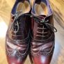 Clarks Burgundy Leather Brogues Size 40 Image 4