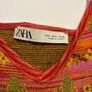 Zara Knit Jacquard Cactus Sunflower Tank Top Size S Image 4