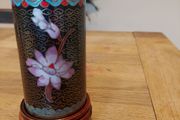 Vintage Chinese cloisonne enamel brush pot/vase