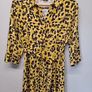 F&F mustard animal print shirt dress size UK 12 Image 2