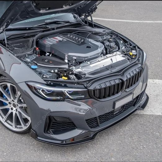 3PCS MP Style G20 G21 Car Front Bumper Lip Spoiler Splitter Diffuser Detachable Body Kit Cover Guard For BMW 3 Series G20 2019-2022