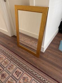Gold finished wooden mirror