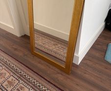 Gold finished wooden mirror