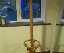 Vintage Bentwood Free Standing Beech Coat Rack & Umbrella Stand Thonet Style Hall Stand Tree (5 Double Hooks)